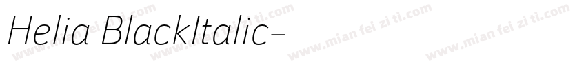 Helia BlackItalic字体转换
